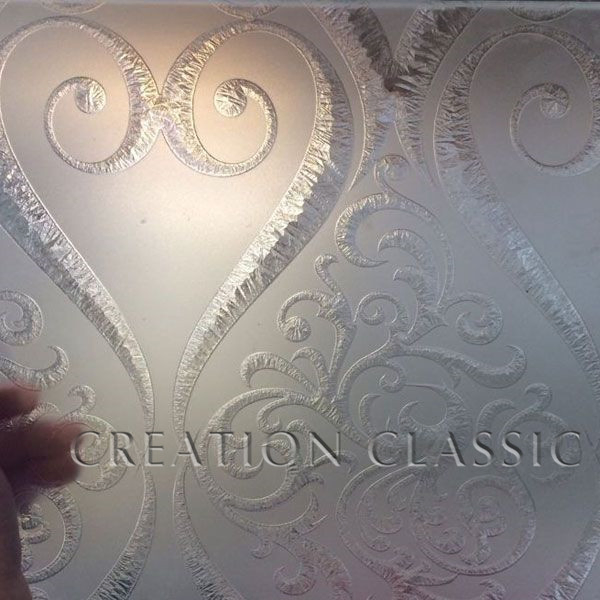 4mm/5mm/6mm/8mm Acid-Etched Glass Non-Finger Glass for Bathroom Door