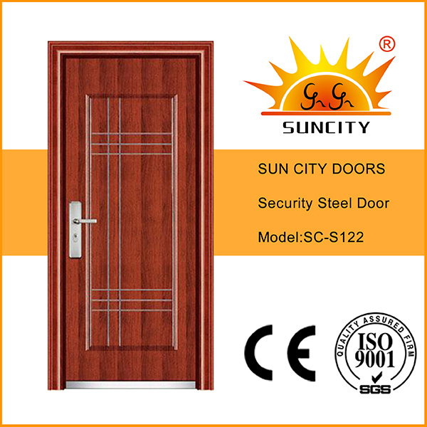 American Single Steel Security Door, Main Door Design (SC-S122)