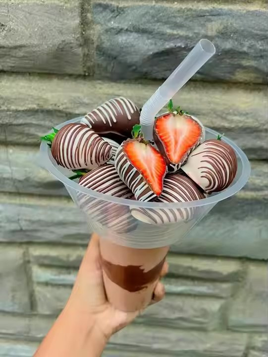 Custom Logo Printed Eco-Friendly Disposable Bubble Tea Plastic Cup Bowl with Straw 2 in 1 Snack and Drink Cup