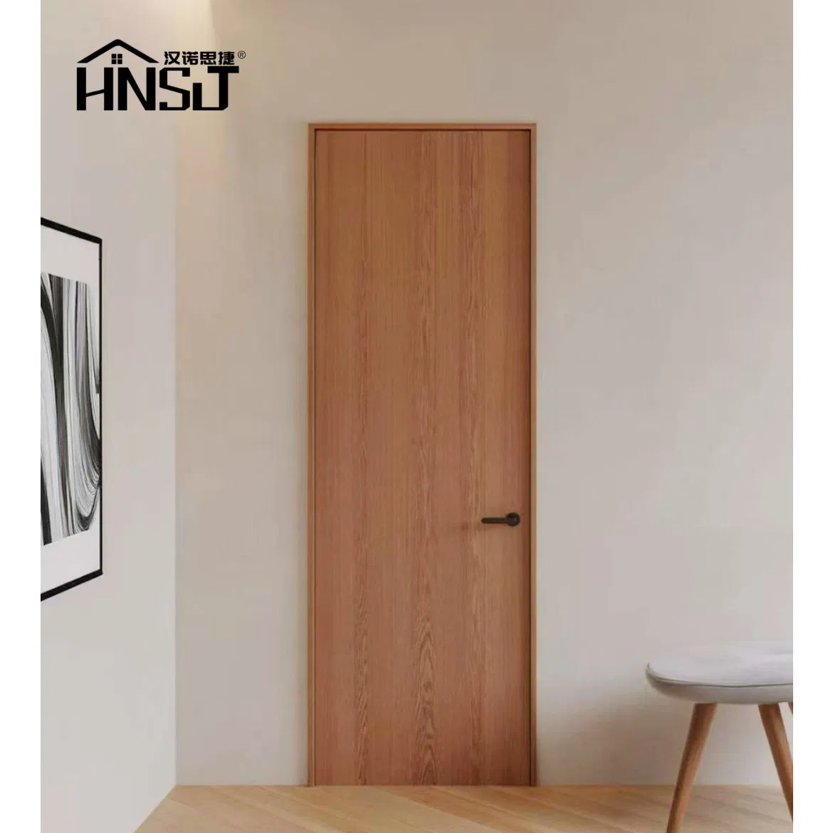 Wholesale Solid Wood Door Interior Wooden WPC Room Composite Entrance House Exterior Main Hoterl Design Security Room PVC Pivot Clad Aluminium Door