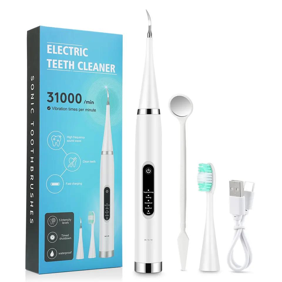 2023 Handle Smart Dental Cleaner Electric Toothbrush Stain Removal Tartar Teeth Whitening Instrument Household Cleaner