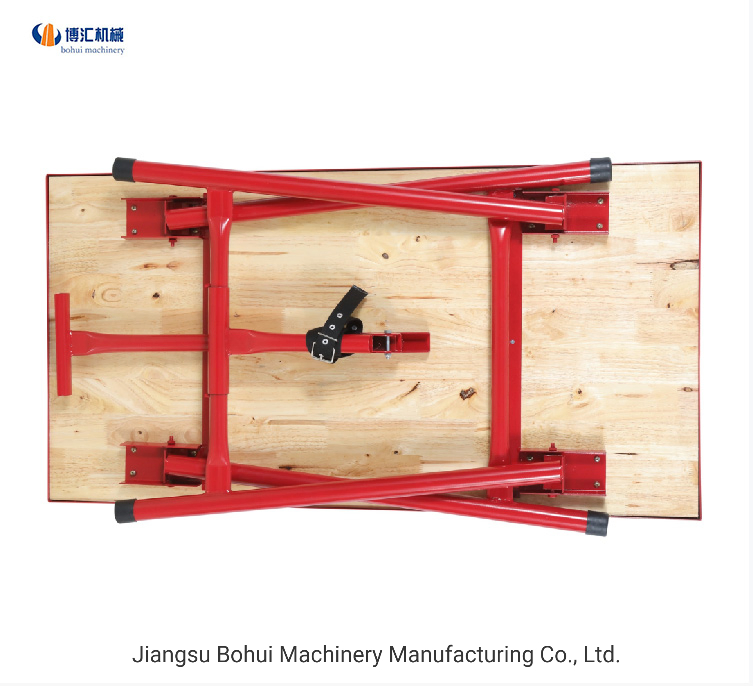 Steel Edge Portable Kitchen Work Table with Solid Wooden Board