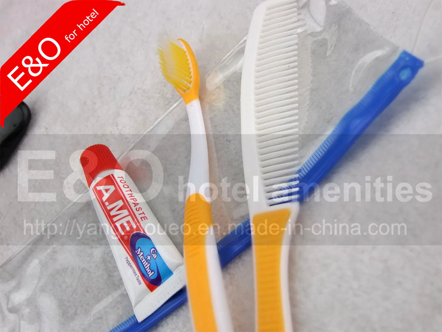 Zipper PVC Cosmetic Bag Pouch for Hotel Washroom