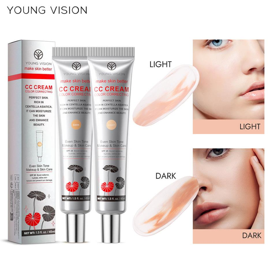 Online Wholesale Retail 45ml Color Correcting Cc Cream Shielding Primer Moisturizing Brightening Acne Marks Fading Centalla Asiatica Color Corrector Concealer