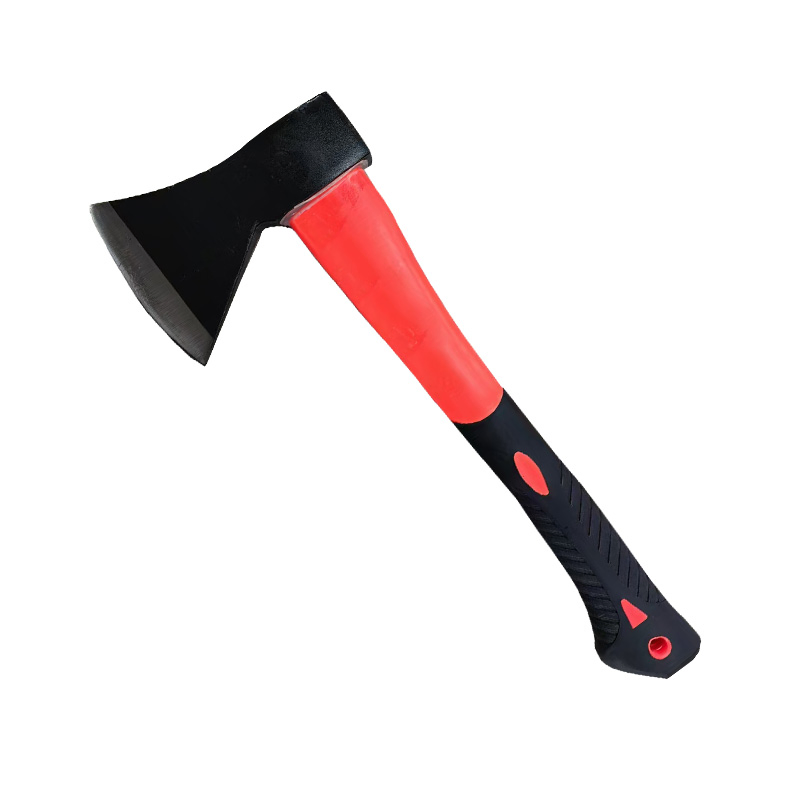Red Hatchet with Plastic Shock-Proof Handle for Domestic Chopping Axe