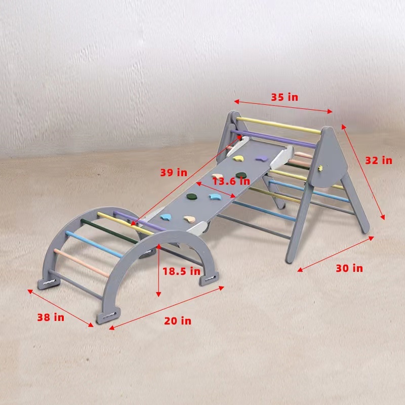 Тренажер для скалолазания складной треугольный для школы