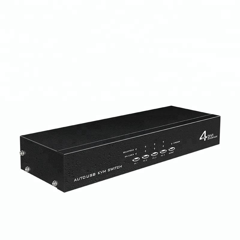 4-портовый KVM-коммутатор DVI USB 2.0 с аудио