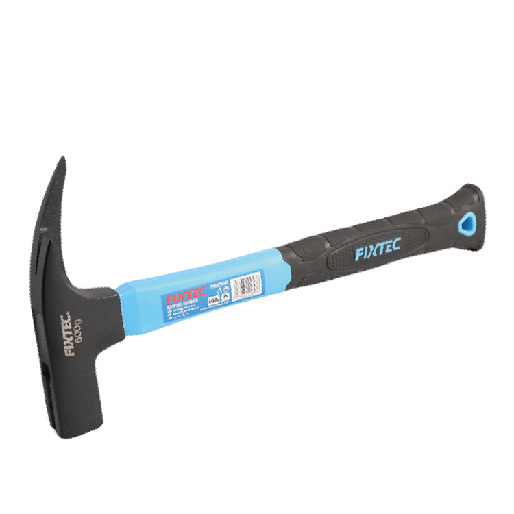 Fixtec High Quality 600g Magnetic Nail Function Fiberglass Handle Roofing Hammer