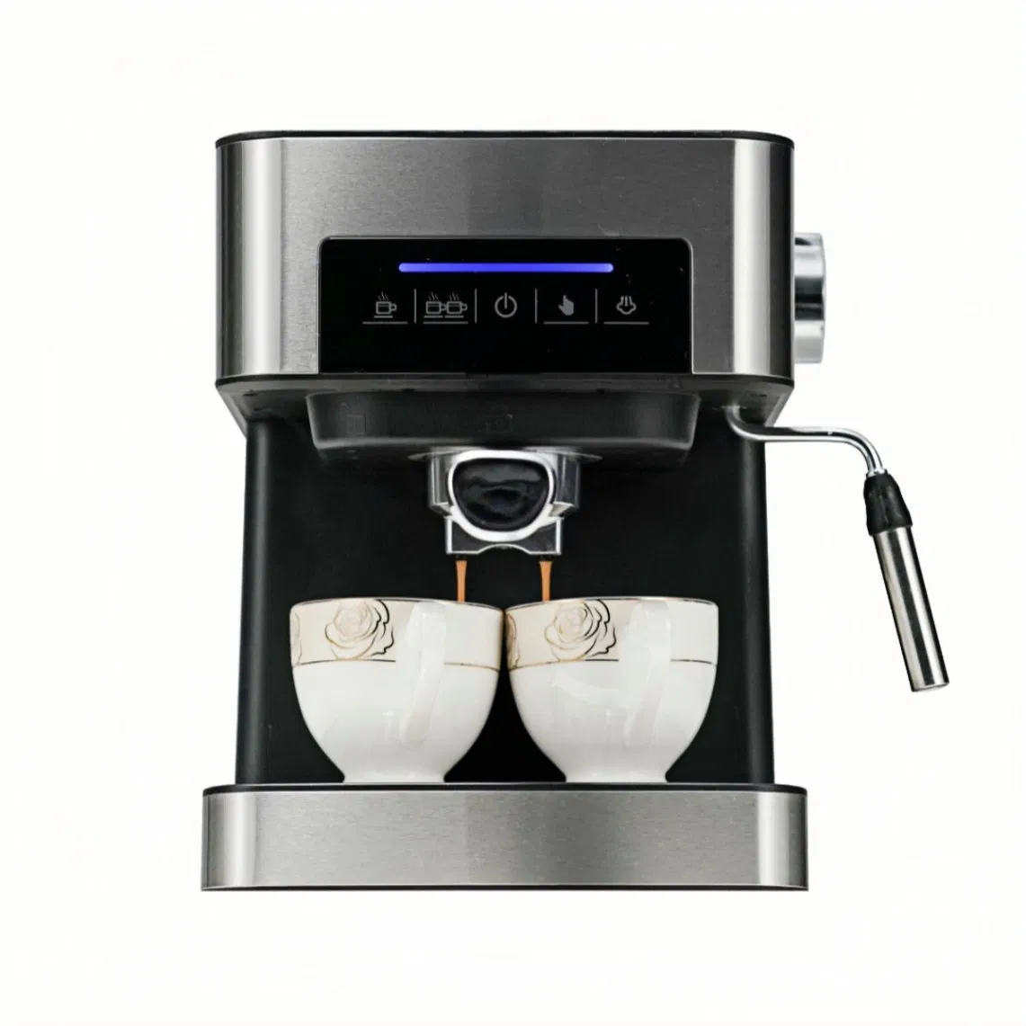 15-Bar Semi-Automatic Espresso Machine Milk Frother Stainless Steel