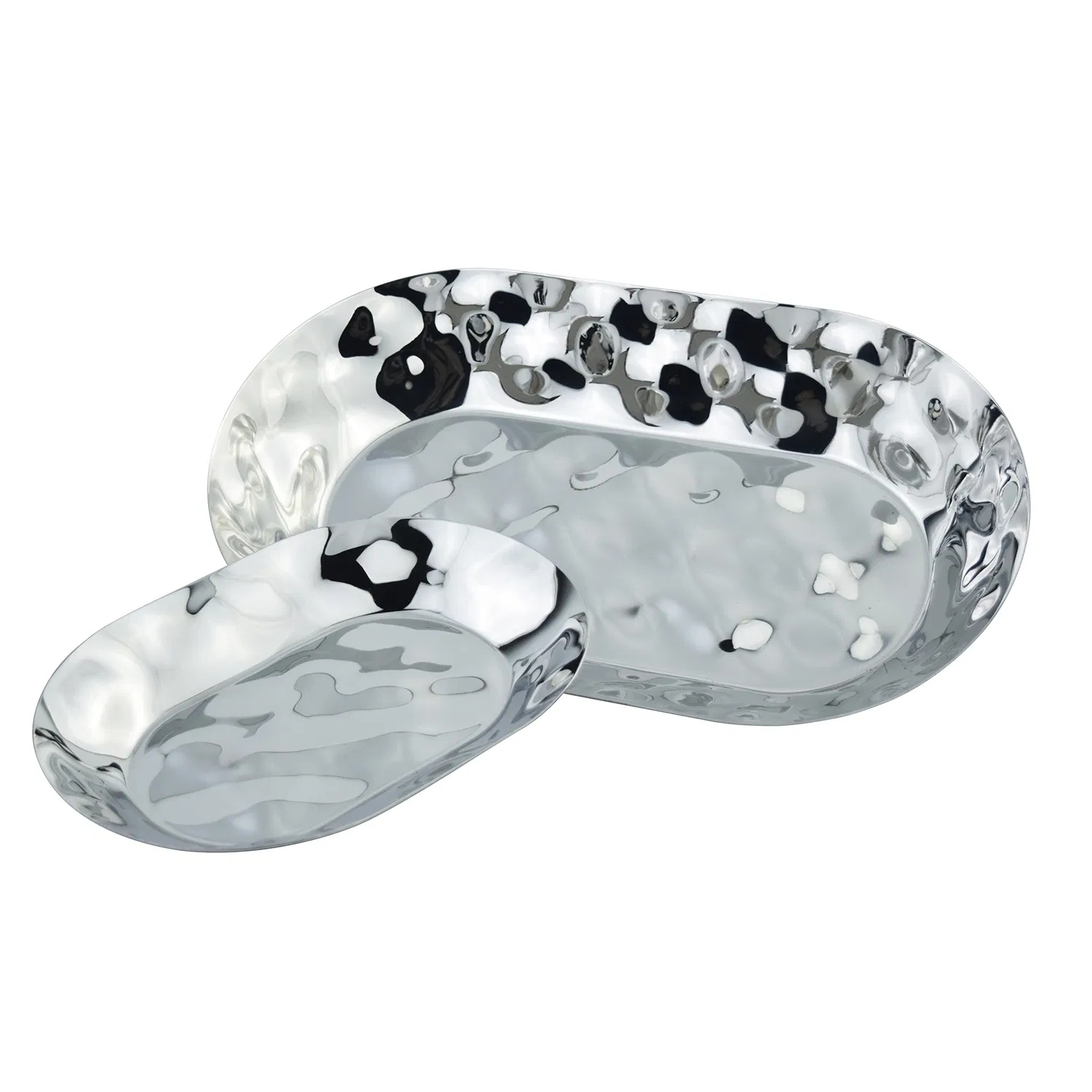 304 Stainless Steel Oval Hand Bowl Salad Plate