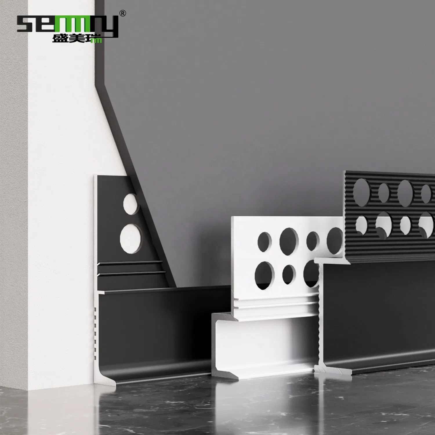 Skirting Board Embedded Wall Panel and Concealed Skirting Board
