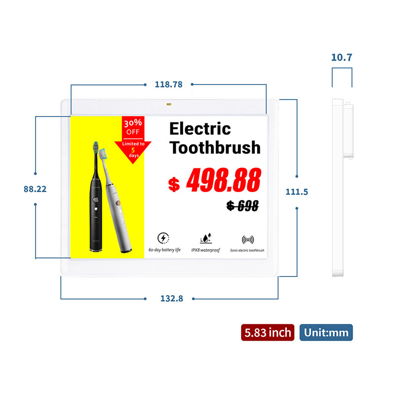 Smart 5.83 Inch Electronic Price Tag for Retail Displays