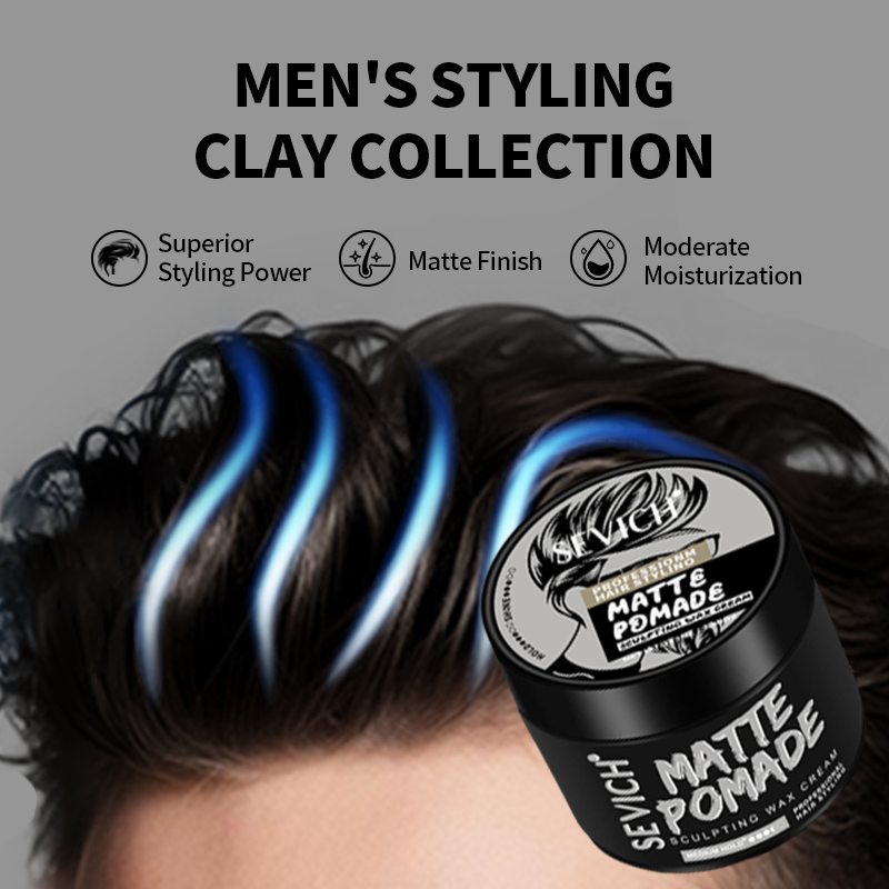 113ml Men's Hair Styling Product Private Label Strong Hold Matte Natural Looking Hair Pomade Clay
