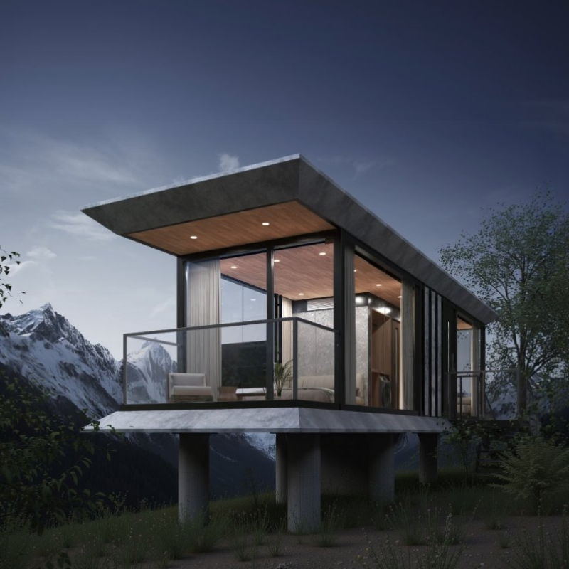 Movable New Design Prefabricated Hotel Container Home Dormitory Flat Pack Container Office