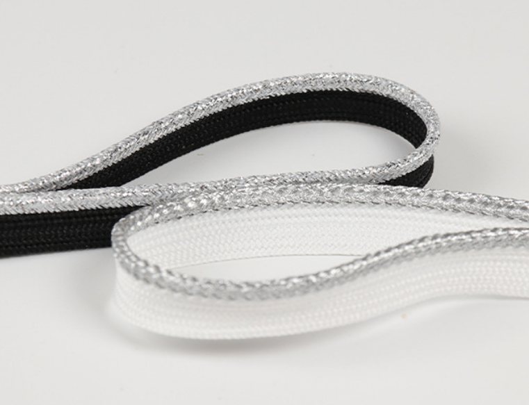 Лента тканая 10 мм черная белая золотая зеленая