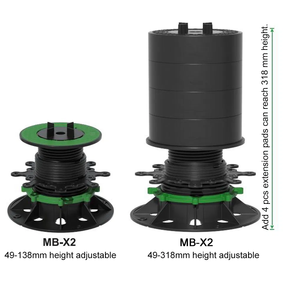 Adjustable Paving Plastic Balcony Floor WPC Decking Pedestal Tile Support