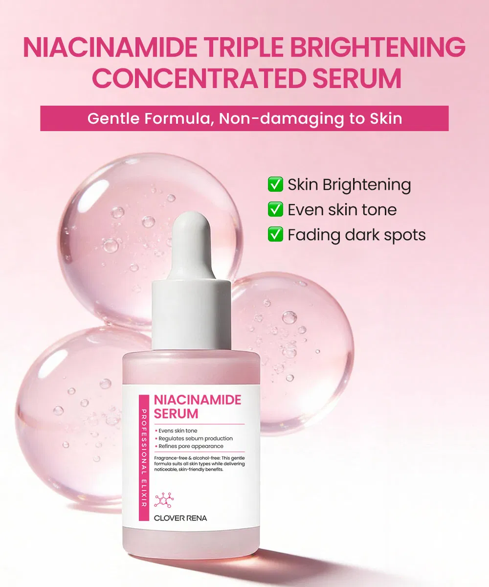 30ml Pink Dropper Cylindrical Bottle Nicotinamide Facial Essence