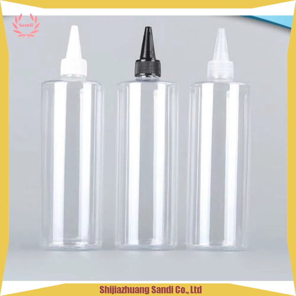 Empty Flat Shoulder 250ml 500ml 1000ml 1L Pet Glue Squeeze Plastic Dropper Bottle with Screw Twist Top Cap