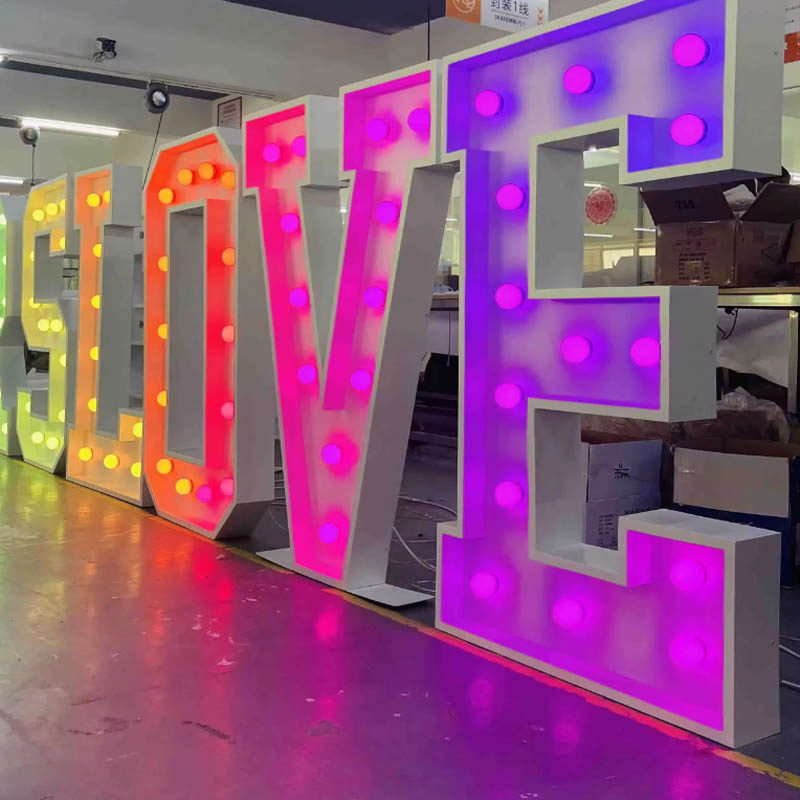 High Quality 3 FT LED 4 Foot Letters Custom Signs Alphabet and Numbers Marquee Letter