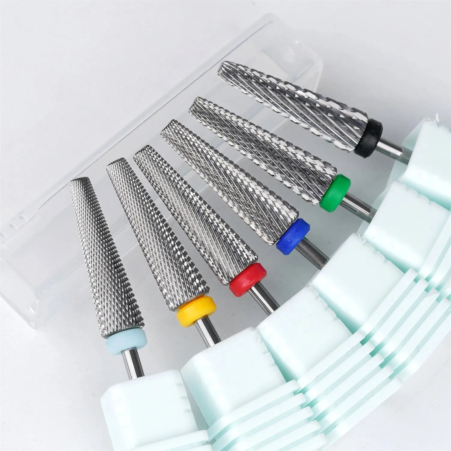 2.35mm Super Long 5 in 1 Tungsten Carbide Nail Drill Bits Cross Cut Uncoated Remove Hard Gel Manicure Tool
