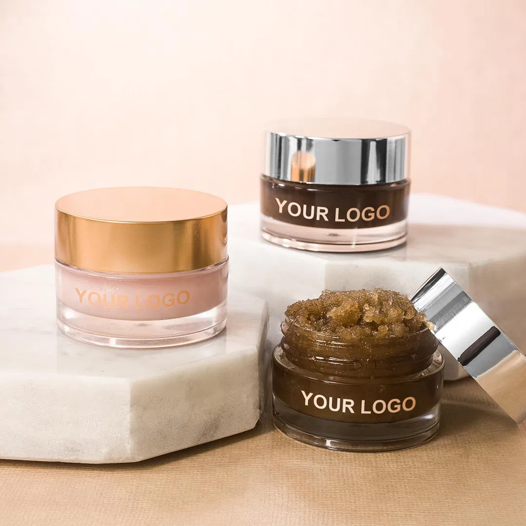 Custom Logo Natural Vegan Fruit Extract Sparkling Peach Deeply Moisturize Lip Scrub Private Label