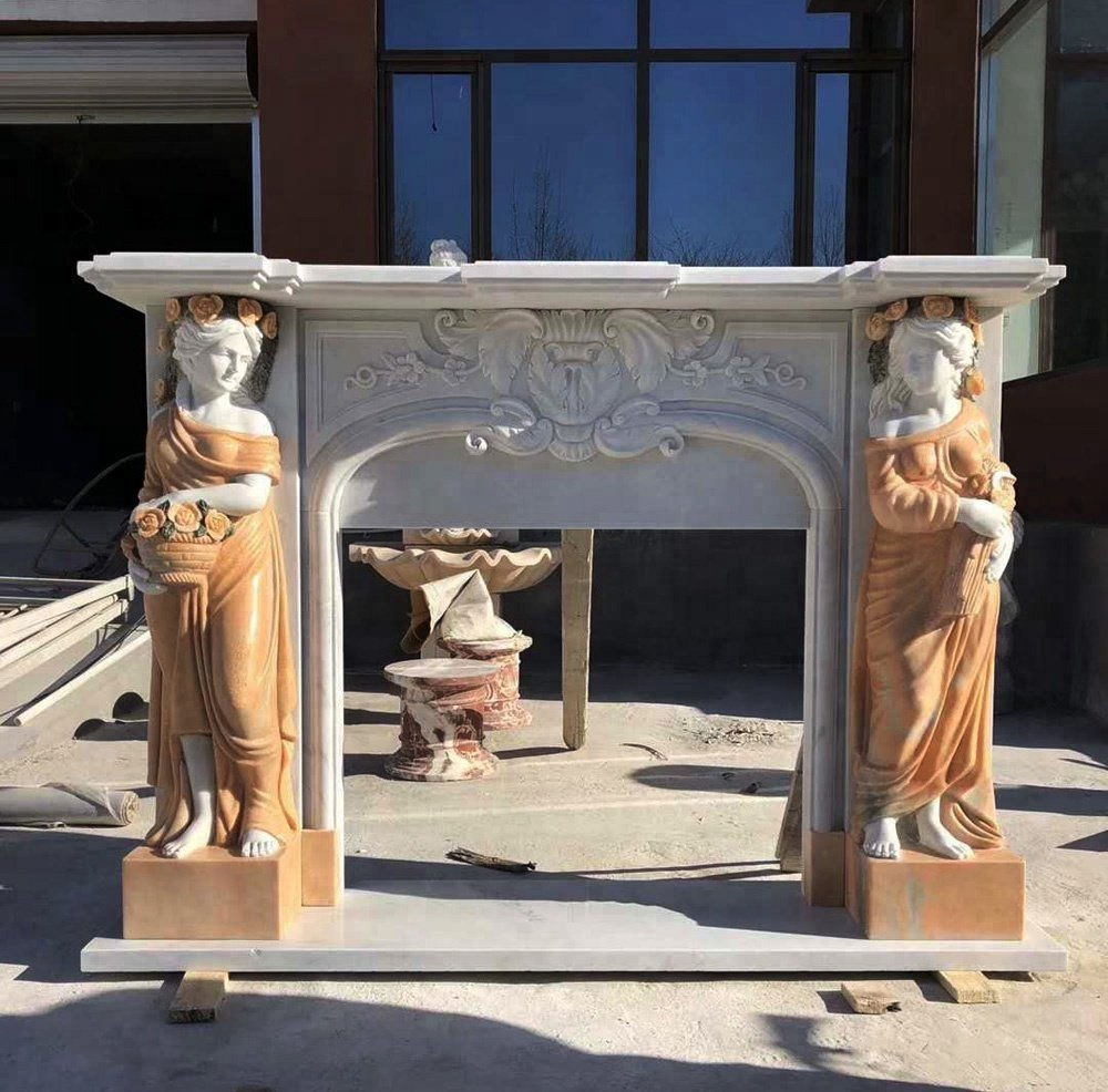 Stone Granite Building Materials Figure Sculpture Marble Fireplace Surrounds