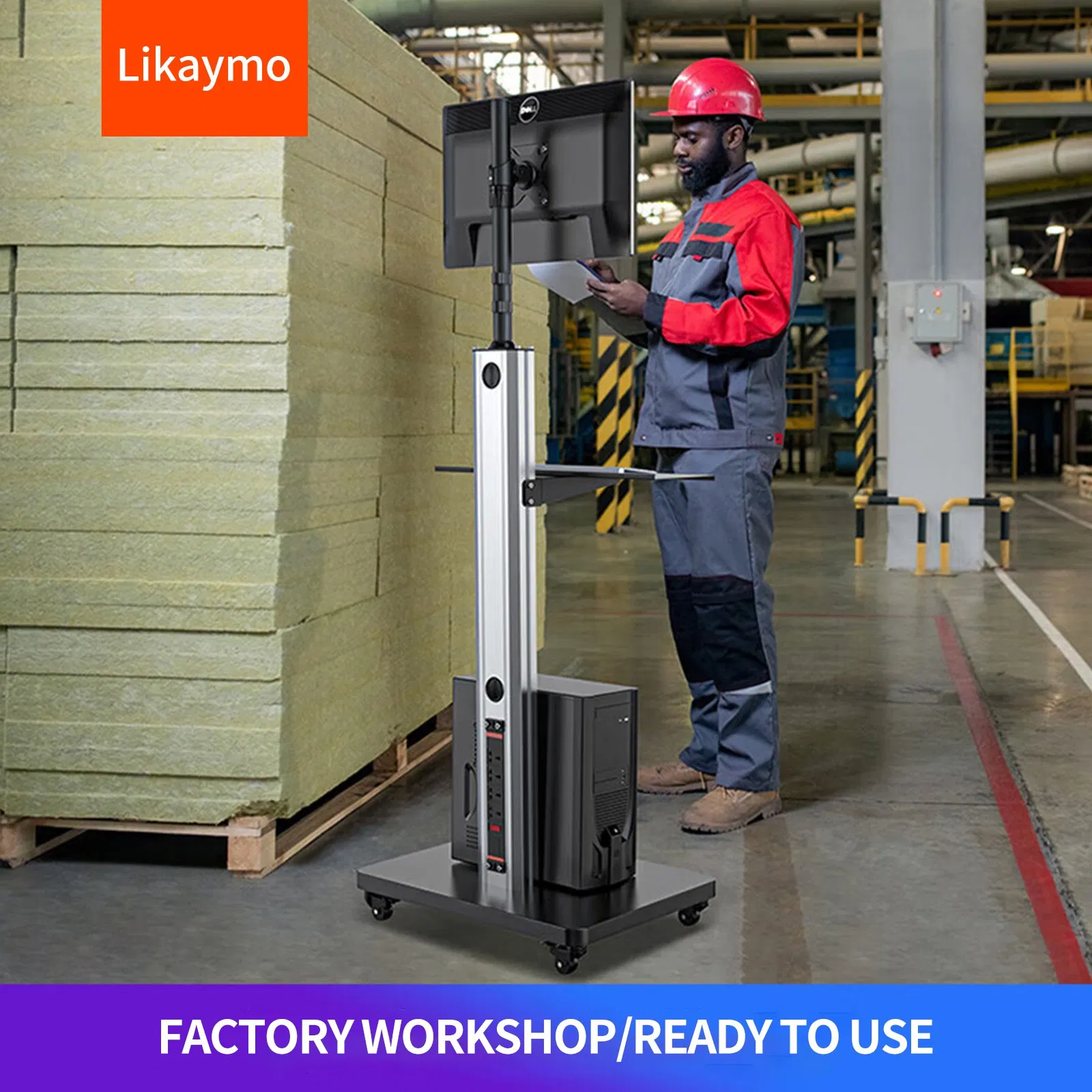 Portable TV Stand with Lockable Wheels for Secure Mobility