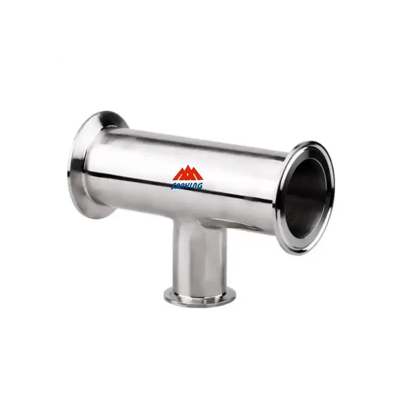 Sanitary 3A DIN Stainless Steel 304/316L Clamped Reducing Tee Pipe Connection