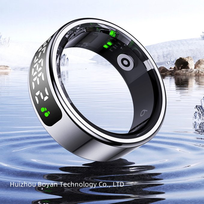 Fashion Ring with Wireless Charging Support Customized APP Smart Ring