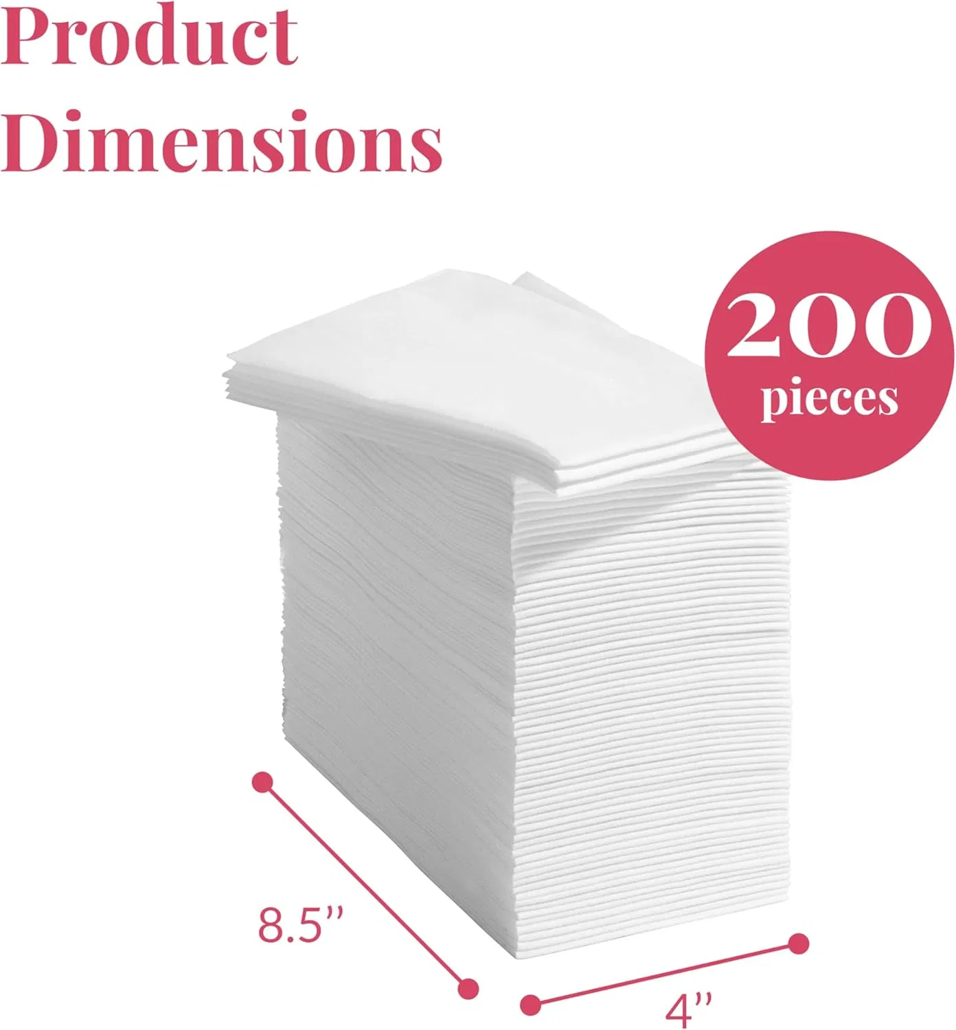 1/8 Fold 20 X 10cm Wood Pulp Dinner Napkin for Hotel