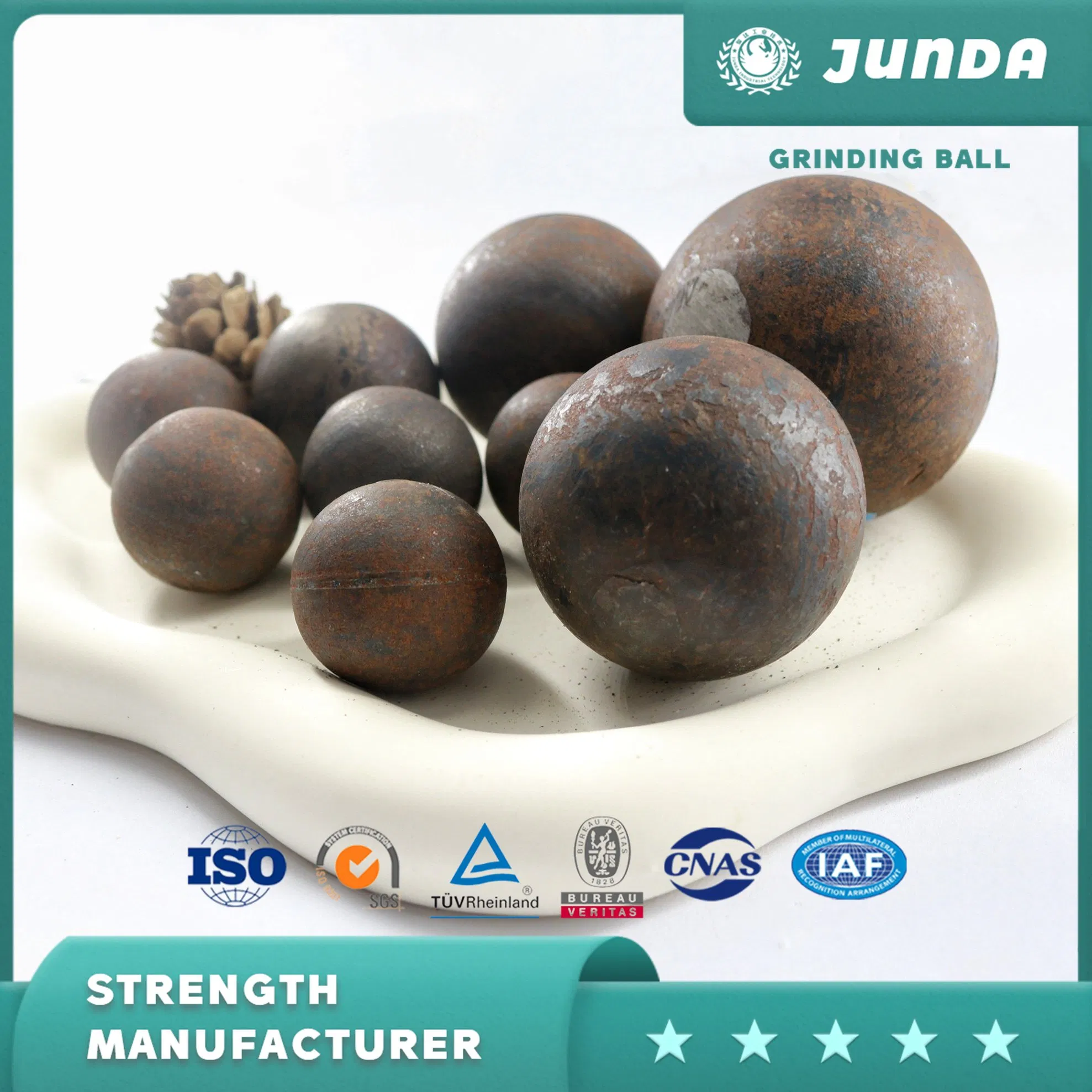 Wearable Forged Steel Balls for Grinding Mill Cenment Plant Low Attrition