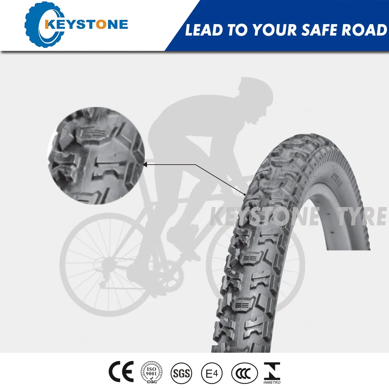 Велосипедная покрышка ECE MTB 26x2.50 Dual Compound