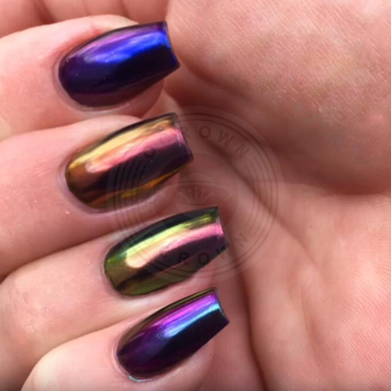 Acrylic Chameleon Mirror Chrome Powder Pigment for Nail Gel Polish