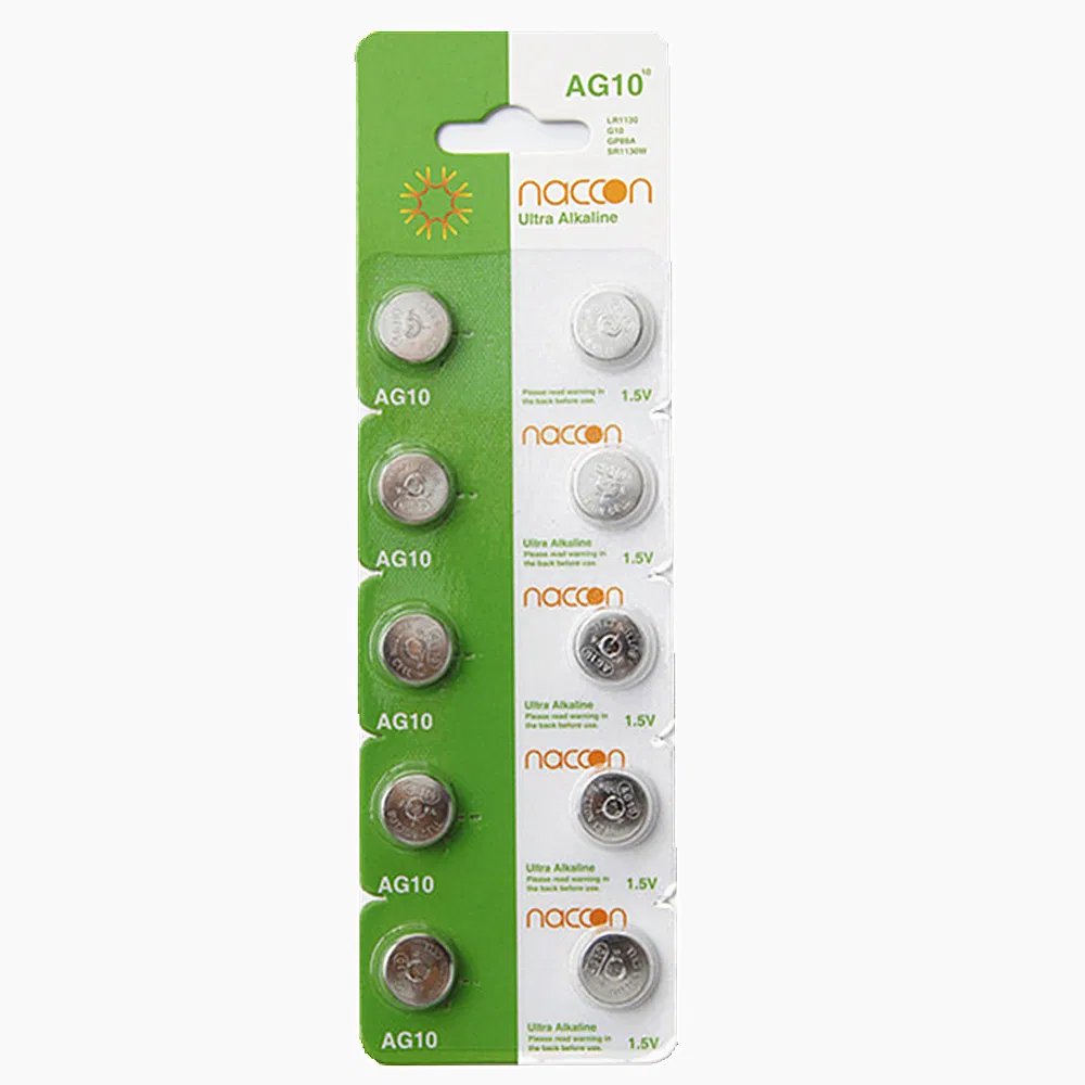 Hot Sale Alkaline Button Cell AG5 Lr48 L754 52mAh Non-Rechargeable Battery
