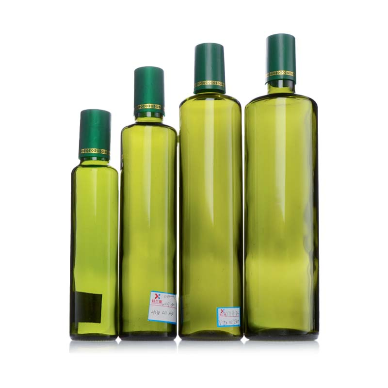100ml 250ml 500ml 750ml 1000ml Glass Vinegar Bottles Green Color Olive Oil Glass Bottle
