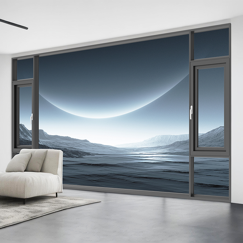 European Style Metal Aluminum Aluminium Sliding Tilt and Turn Window with Multi-Point Locking and Energy-Efficient UPVC Frame