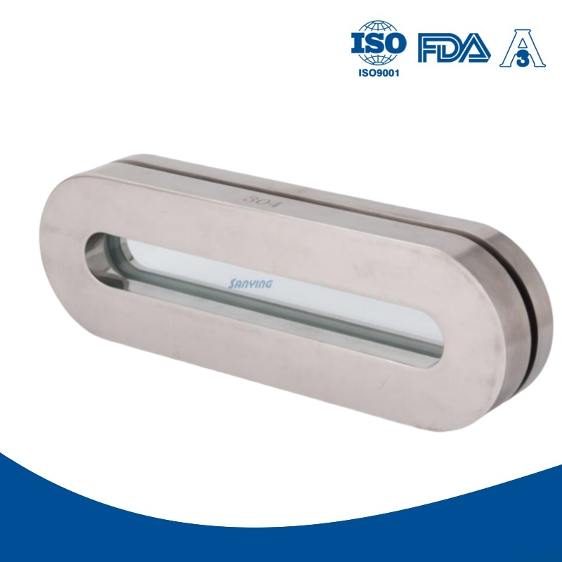Customized Casting Tank Accessory DN25 Heat-Resistant Sight Glass Water Flow Indicator Sanitary Mirror