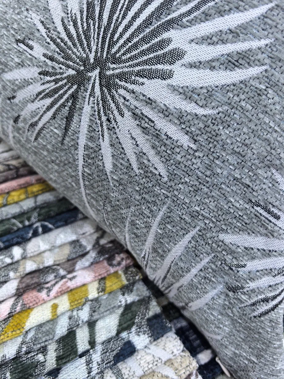 Firework Design Chenille Cushion Covers Back with Velvet