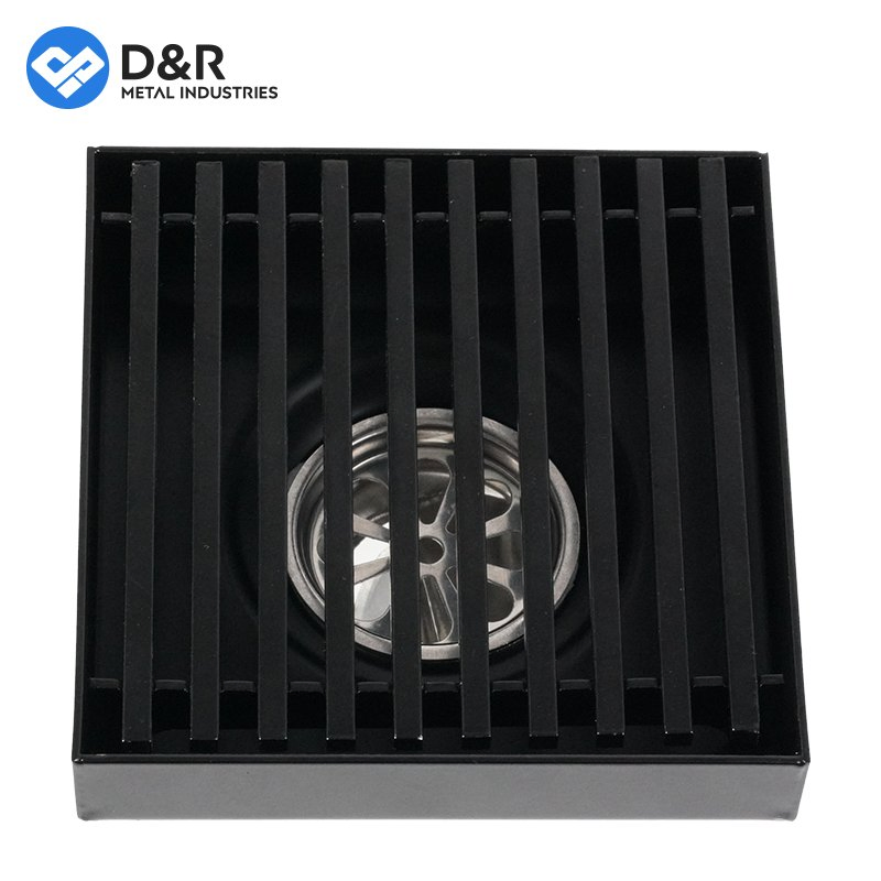 D&R Factory Direct High Quality Stainless Steel 304 Square Fast Flow Floor Drain