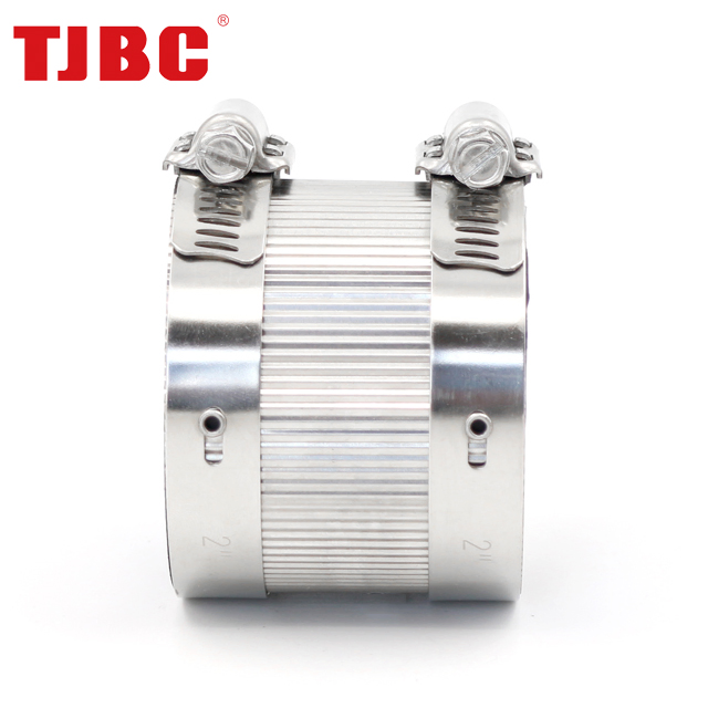 Type a No-Hub Coupling with Stainless Steel Clamps, 2 Inch, 100 PCS
