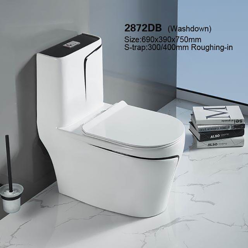 High-End Square Ceramic Toilet Set for Home and Business