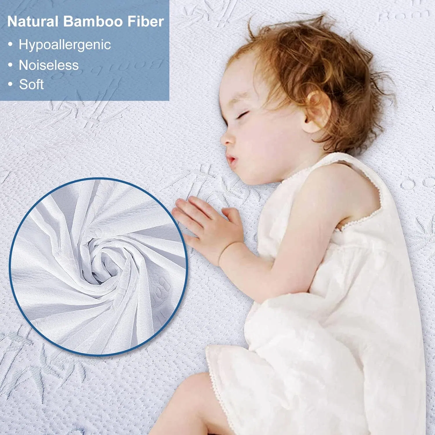 Breathable Noiseless Waterproof Mattress Protector Queen Size Mattress Cover
