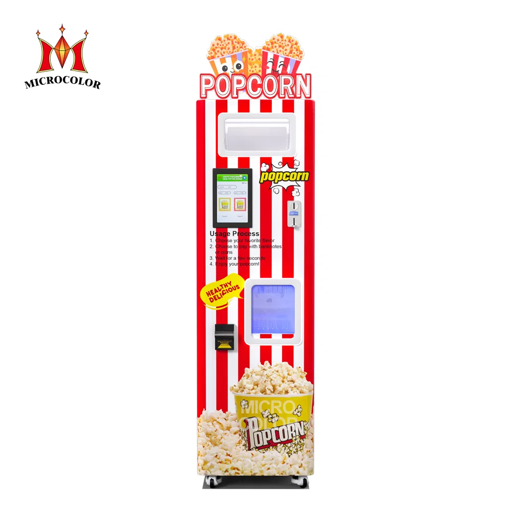 Custom Shopping Mall Cinema Commercial Automatic Multi Flavor Popcorn Vending Machine