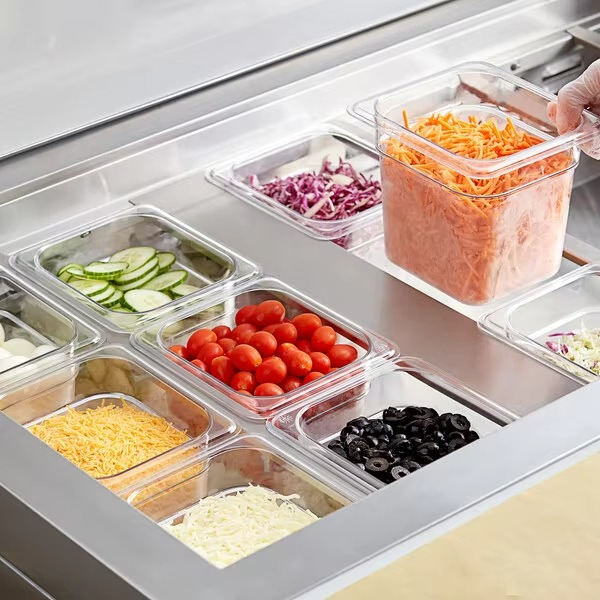 Catering Equipment PP Food Containers Fruit Buffet Serving Gastronorm Pan Gn Pans Vegetable Fruit Food Storage Box