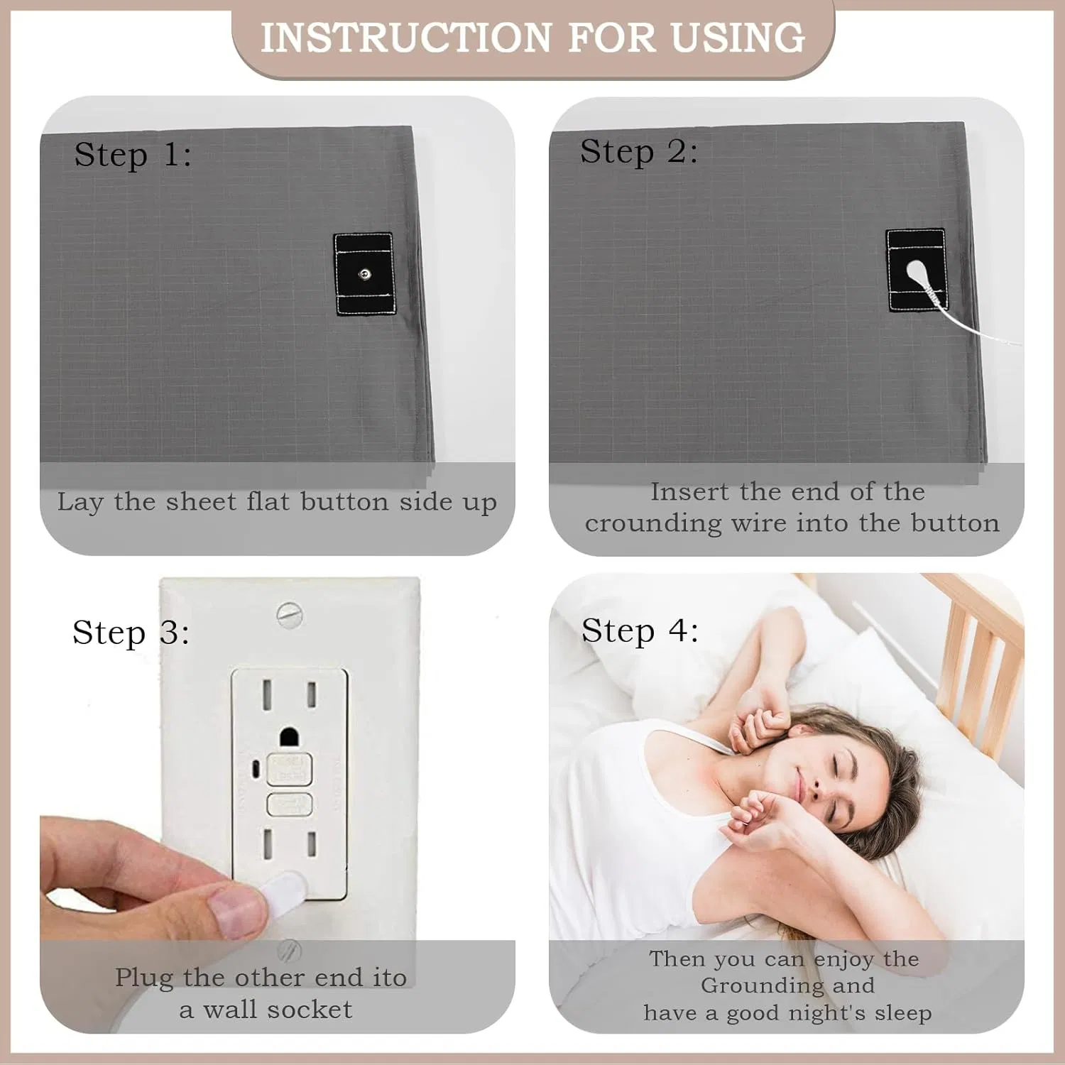 Grounding Fitted Sheet Silver Fiber Grounding Sheets Grounded Bed Sheet