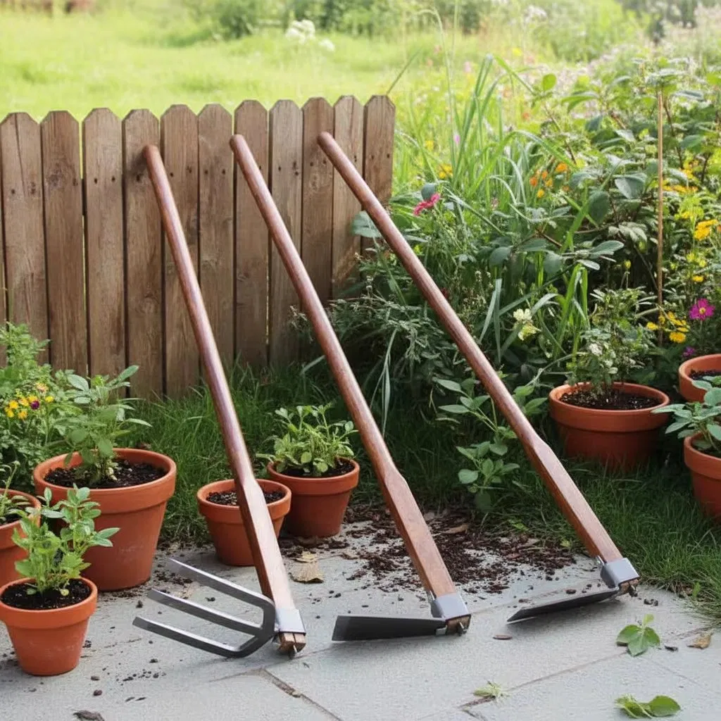 Factory Price Professional Farming Agriculture Garden Tool Hoe with Long Wooden Handle