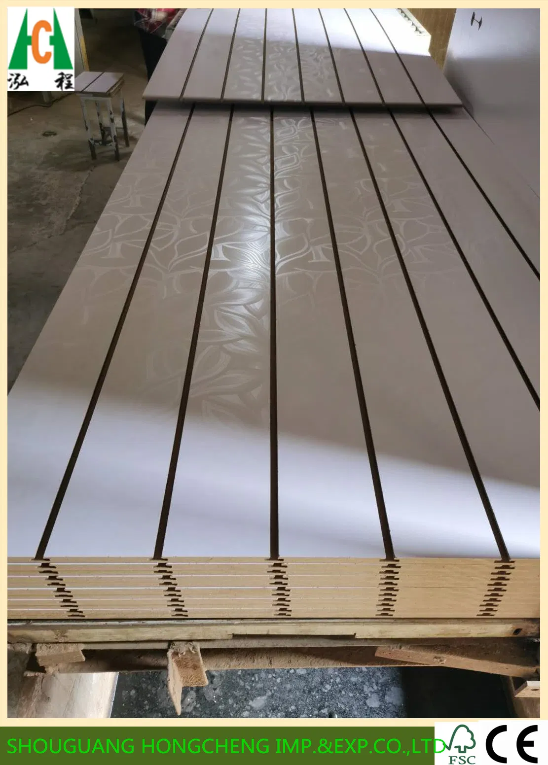 Slatwall Melamine Slotted MDF Board with Aluminum
