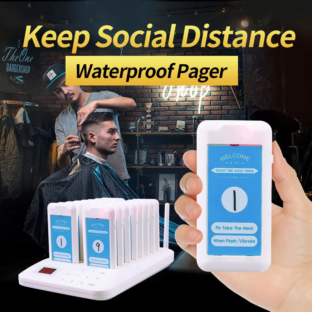 Wireless Restaurant Pager System for Food Court Cafe Shop Bar