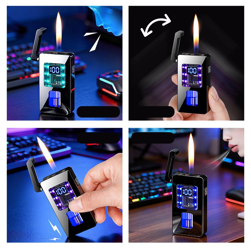 Dual Fire Intelligent Voice Controlled Induction Lighter with Switchable Flames
