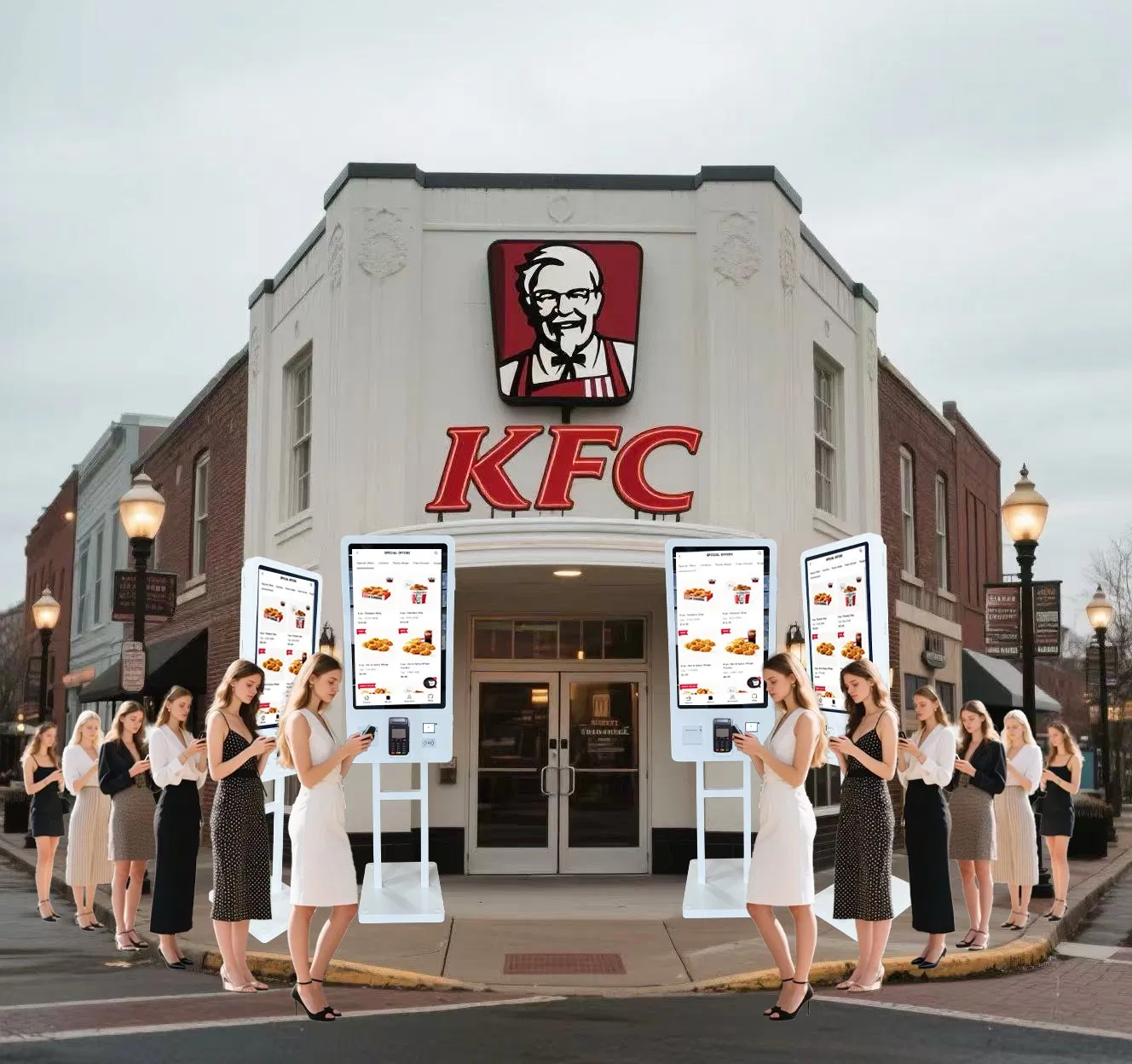 22 24 27 32 43 Inch Floor Standing/Wall Mounted Self-Order Payment Kiosk